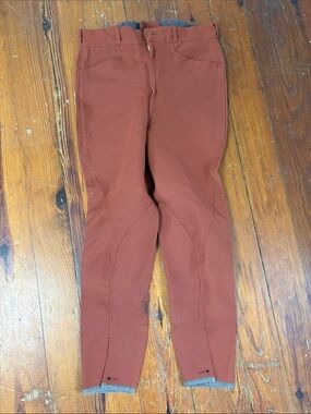 Equestrian Correct Riding‎ Apparel Women's High-Rise Rust Riding Breaches 28